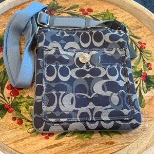 Coach Navy and Gray Crossbody Bag
